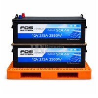 Pack 2 bater�as Solar 12 Voltios 215 Amperios | Sin mantenimiento FQS12-215